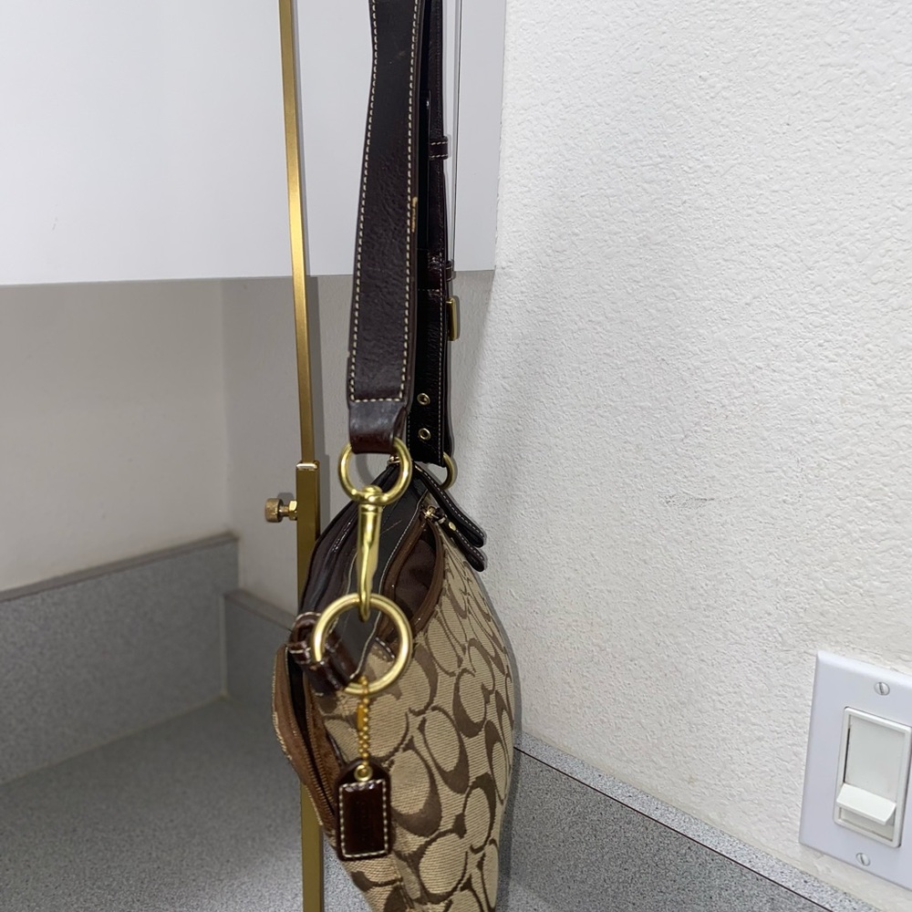 Coach Vintage Signature 2-Way Belt Khaki Bag GUC - Picture 5 of 16
